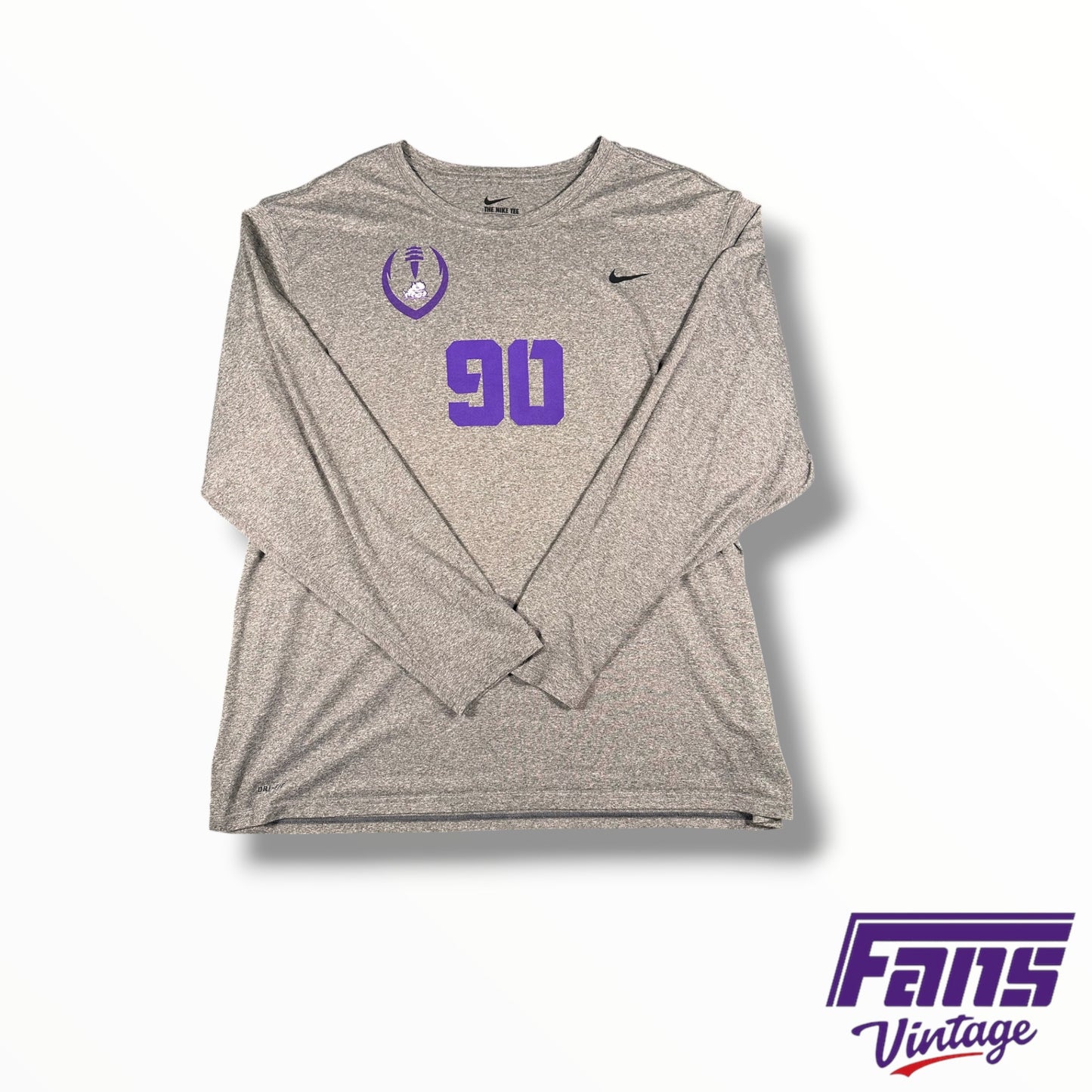 TCU Team Issued Nike “Frogs By 90” Long Sleeve Training Shirt