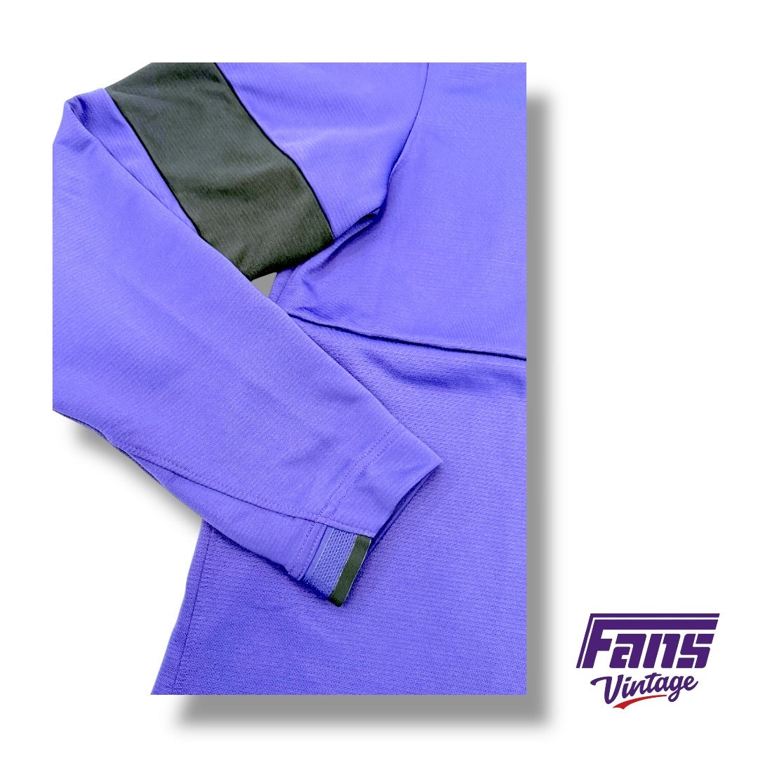 TCU Team Issue Woven Quarterzip Pullover with premium details
