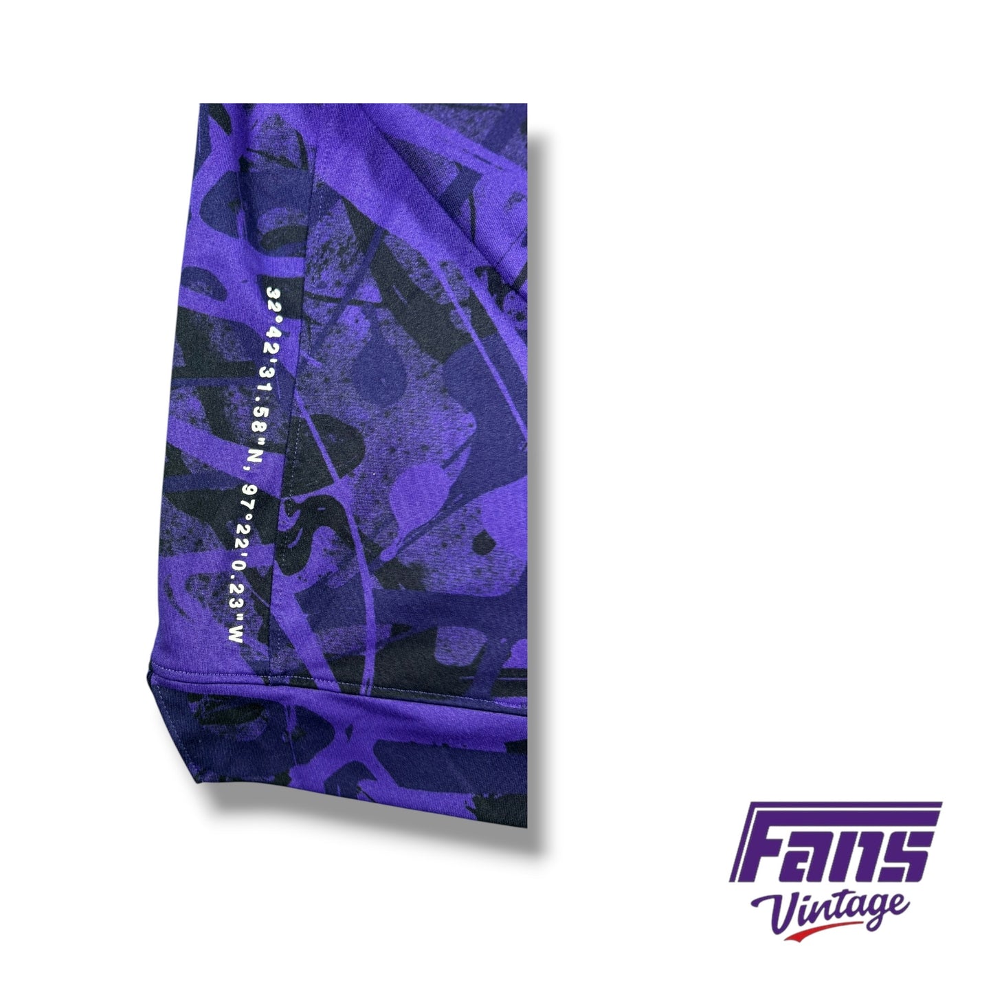 TCU Nike Team Issued Premium Warmup Shirt in sick splatter camo design