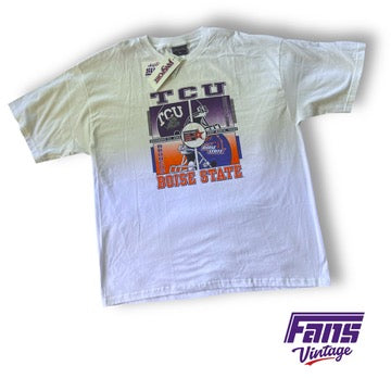 RARE Vintage TCU vs BOISE STATE Fort Worth Bowl Shirt -New with Original Tags!