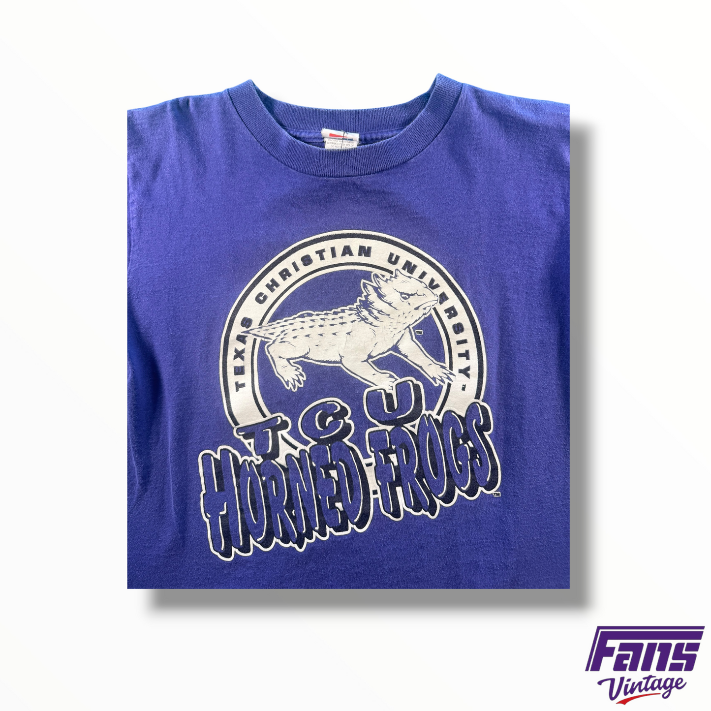 Vintage Late 80’s TCU Throwback Horned Frogs Cotton Tee