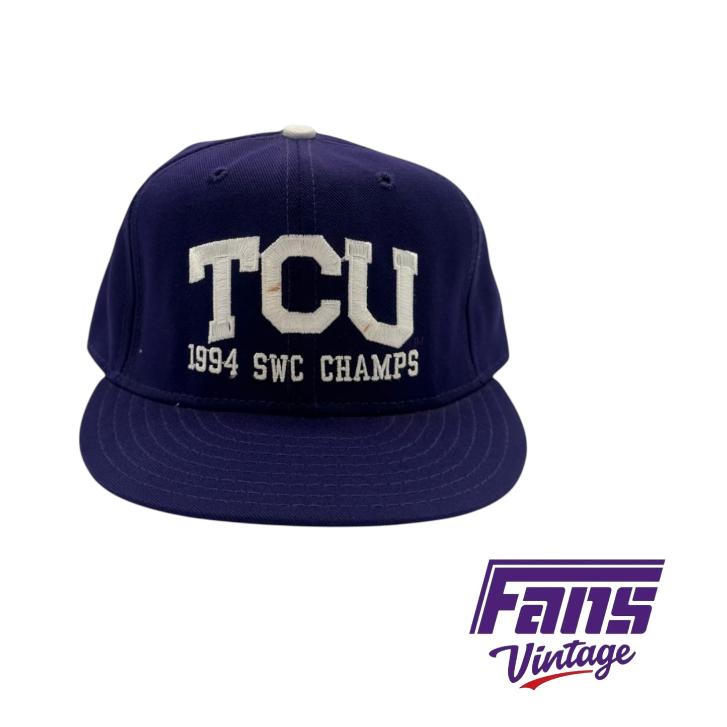 Ultra RARE! TCU Football team issued 1994 SWC champions hat with tags!