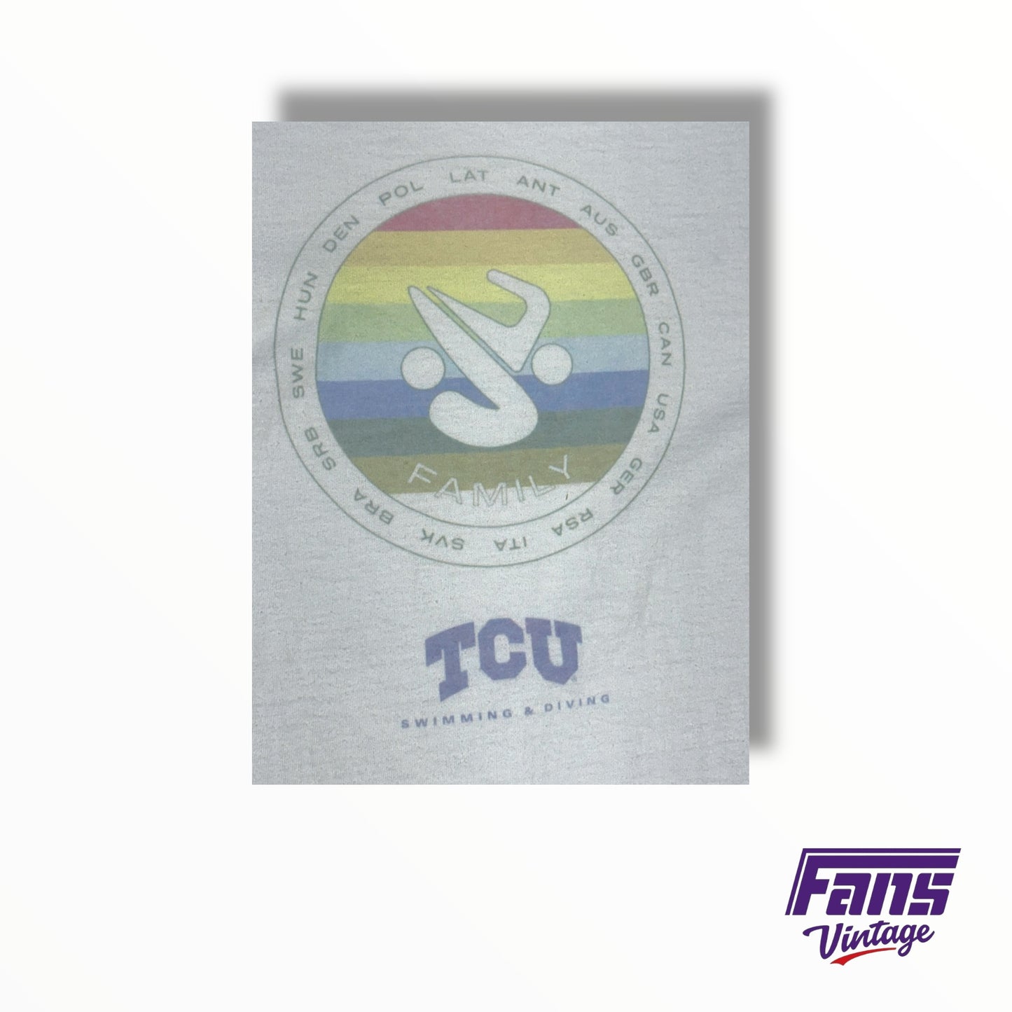 TCU Swimming and Diving Team Issued Family T-Shirt￼