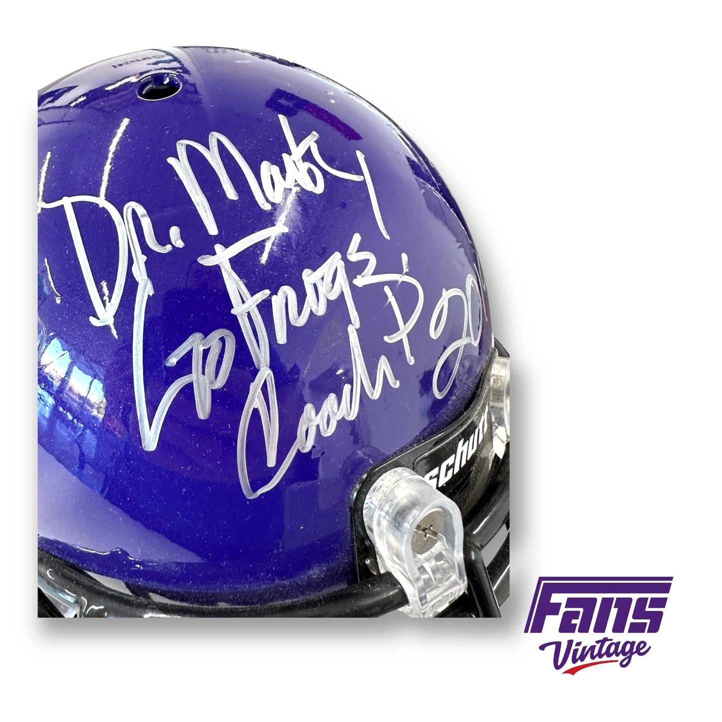 Gary Patterson Autographed 2019 Team Issue TCU Football Helmet