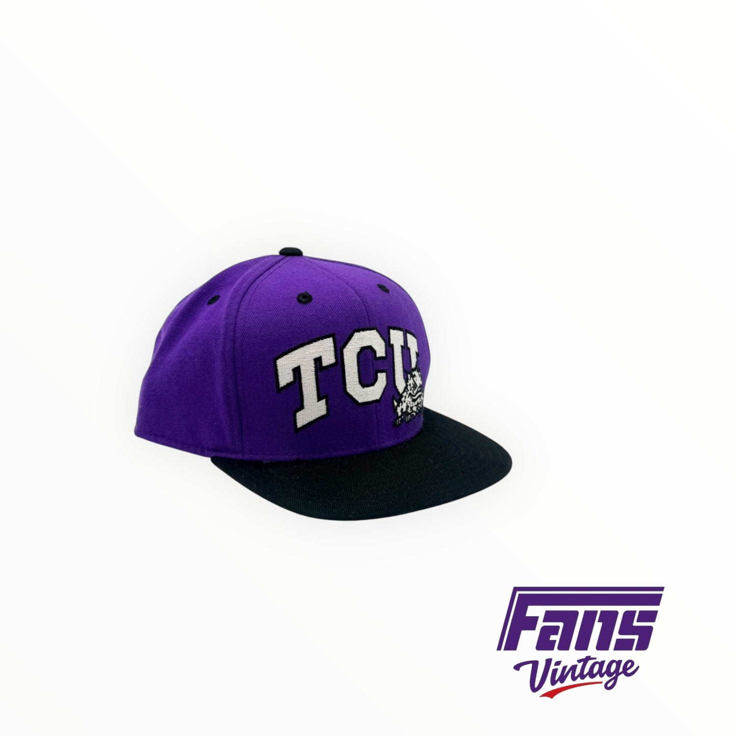 Vintage TCU Adidas Embroidered Big Logo SnapBack flat brim hat