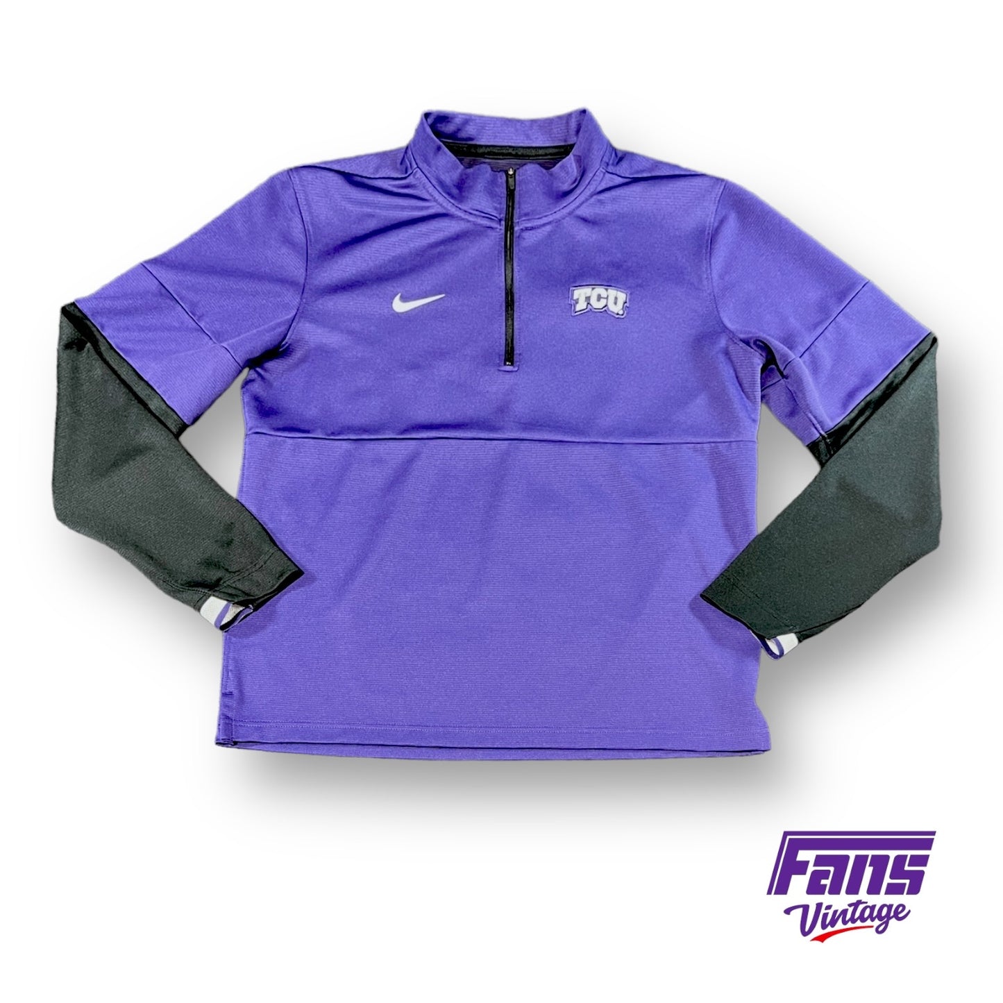 TCU team issue “Fear the Frog” Edition Woven Nike Quarterzip Pullover