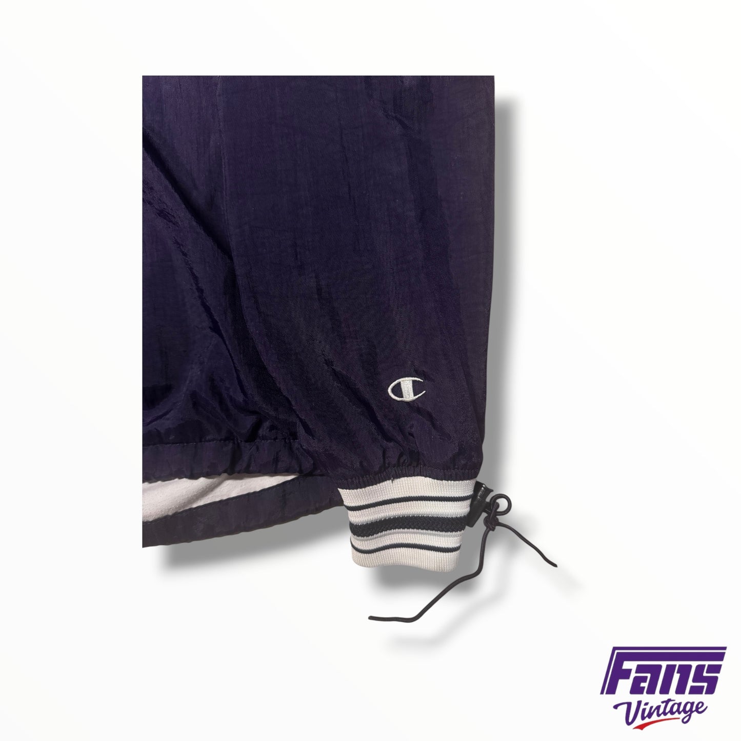 Y2K Vintage TCU Windbreaker Style Champion Pullover with Premium Details