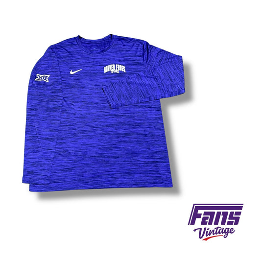 TCU Nike Team‑Issued Purple Long‑Sleeve Shirt