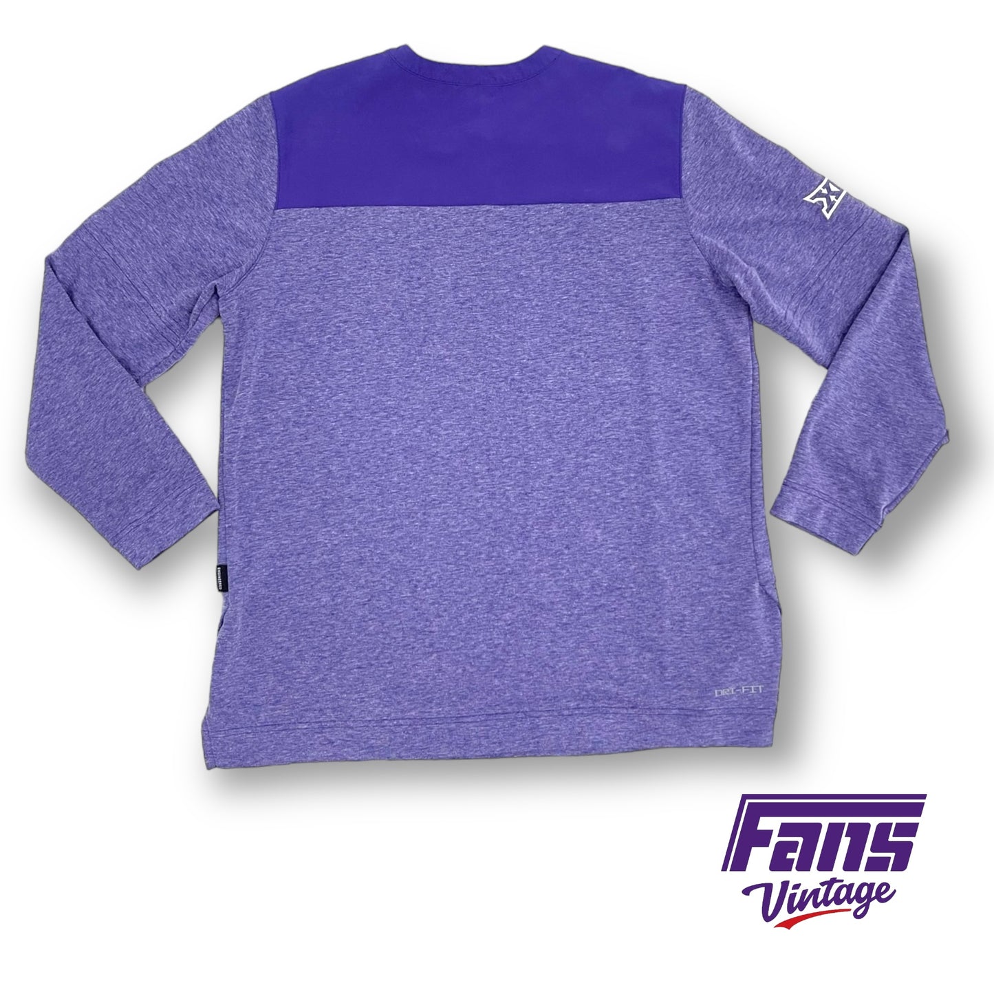 TCU Basketball Coach’s Sideline Pullover - Light Heather Purple with True Purple Color blocking