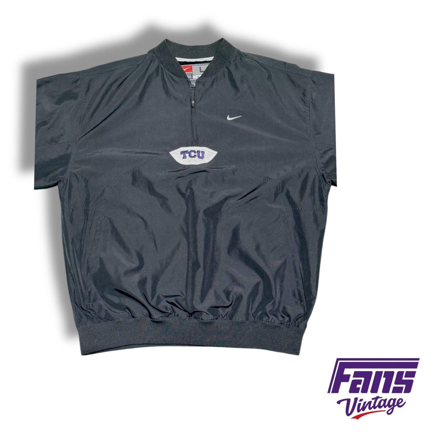 Vintage TCU Y2K Era - Nike Team Issued Quarter Zip Pullover