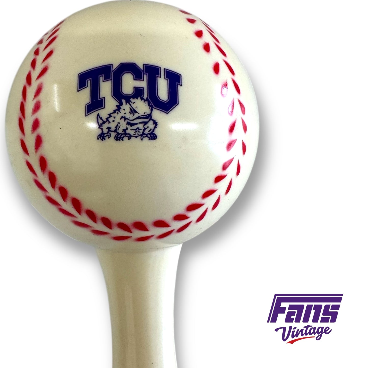 TCU Baseball Fan Collectibles - Noisemaker Maraca & Two hacky sack toys