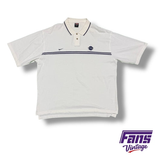Vintage TCU Y2K Era - Basketball Team Issued Polo