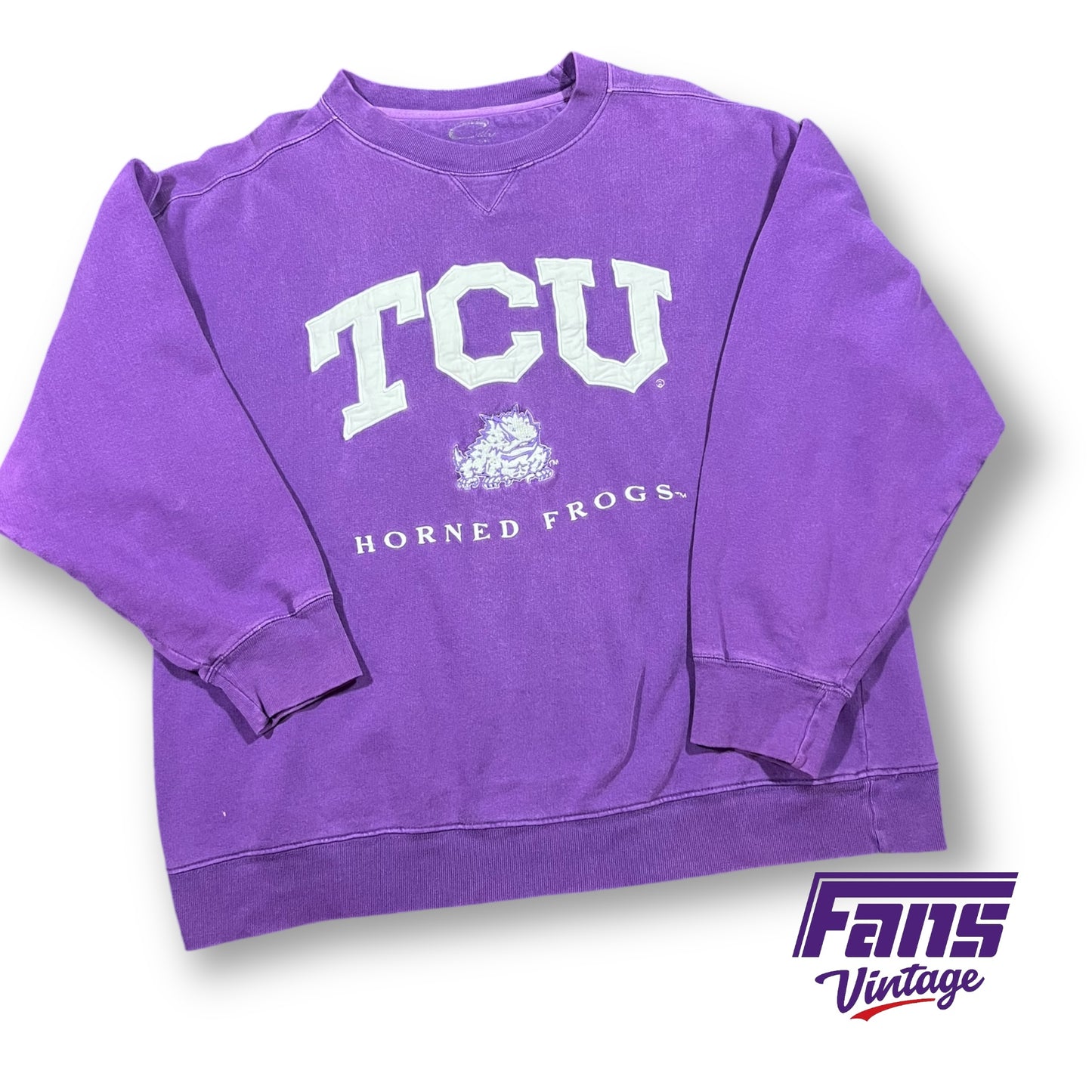 RAD Y2K Vintage TCU Crewneck Sweater - Cool Sun faded look!