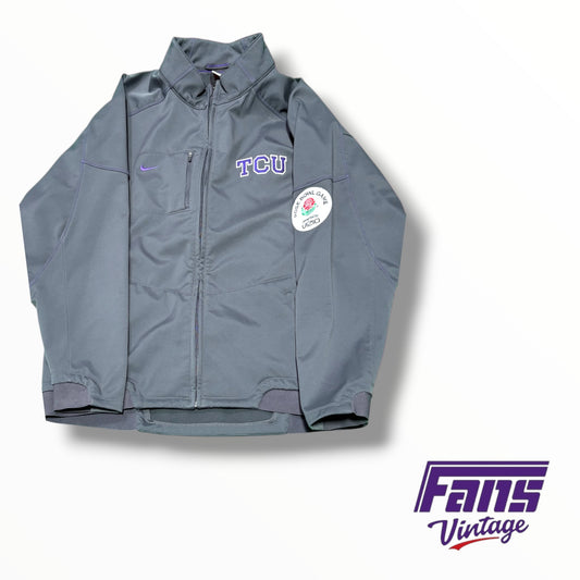 RARE! TCU Nike team issued heavyweight rain gear custom Rose Bowl jacket