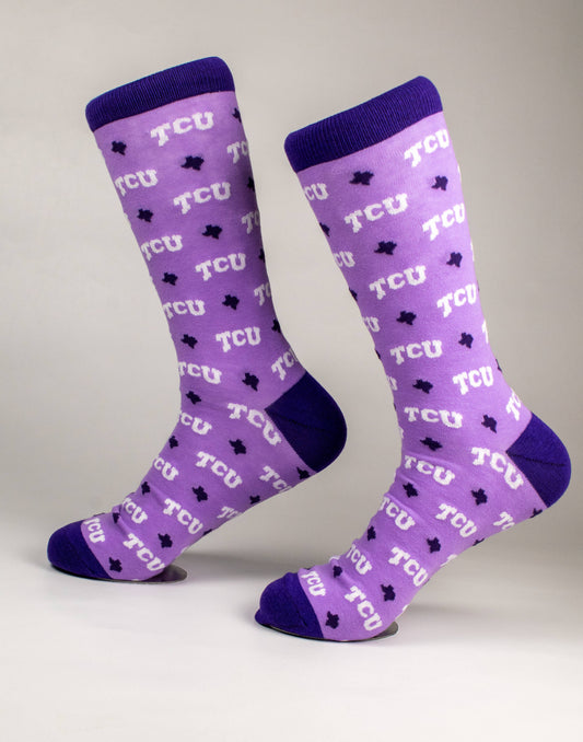 William & Lauren TCU Texas Sock