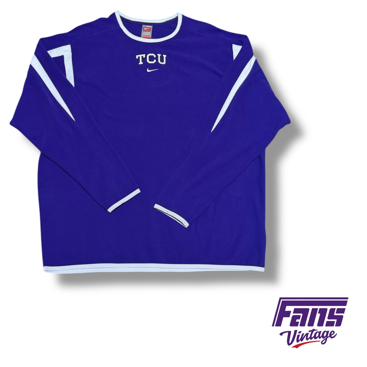 Vintage TCU Y2K Era Nike Team Issued Pullover - Super Soft Fleece & NEW with Original Nike Tags!