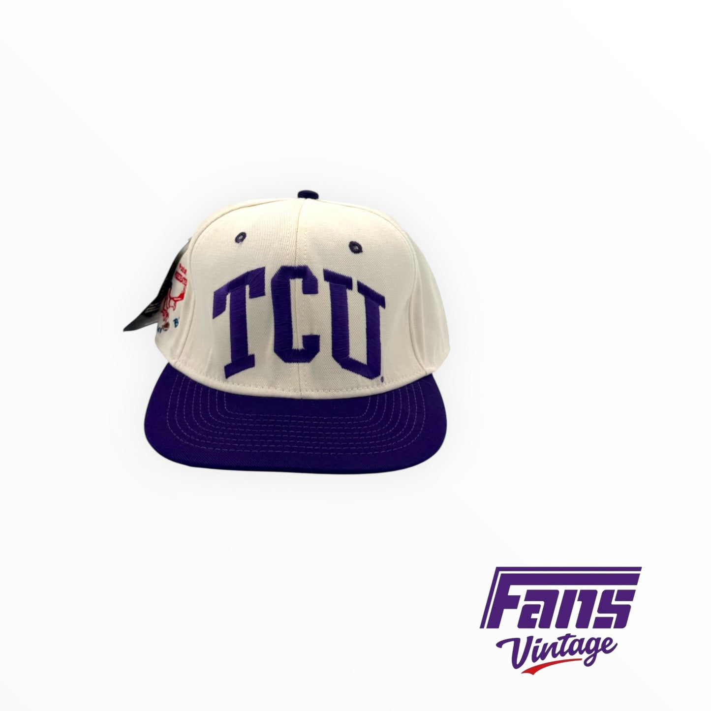 RARE! Vintage TCU Liberty bowl team issued fitted hat hat with 3 sided embroidered logos. New with Original Tags!