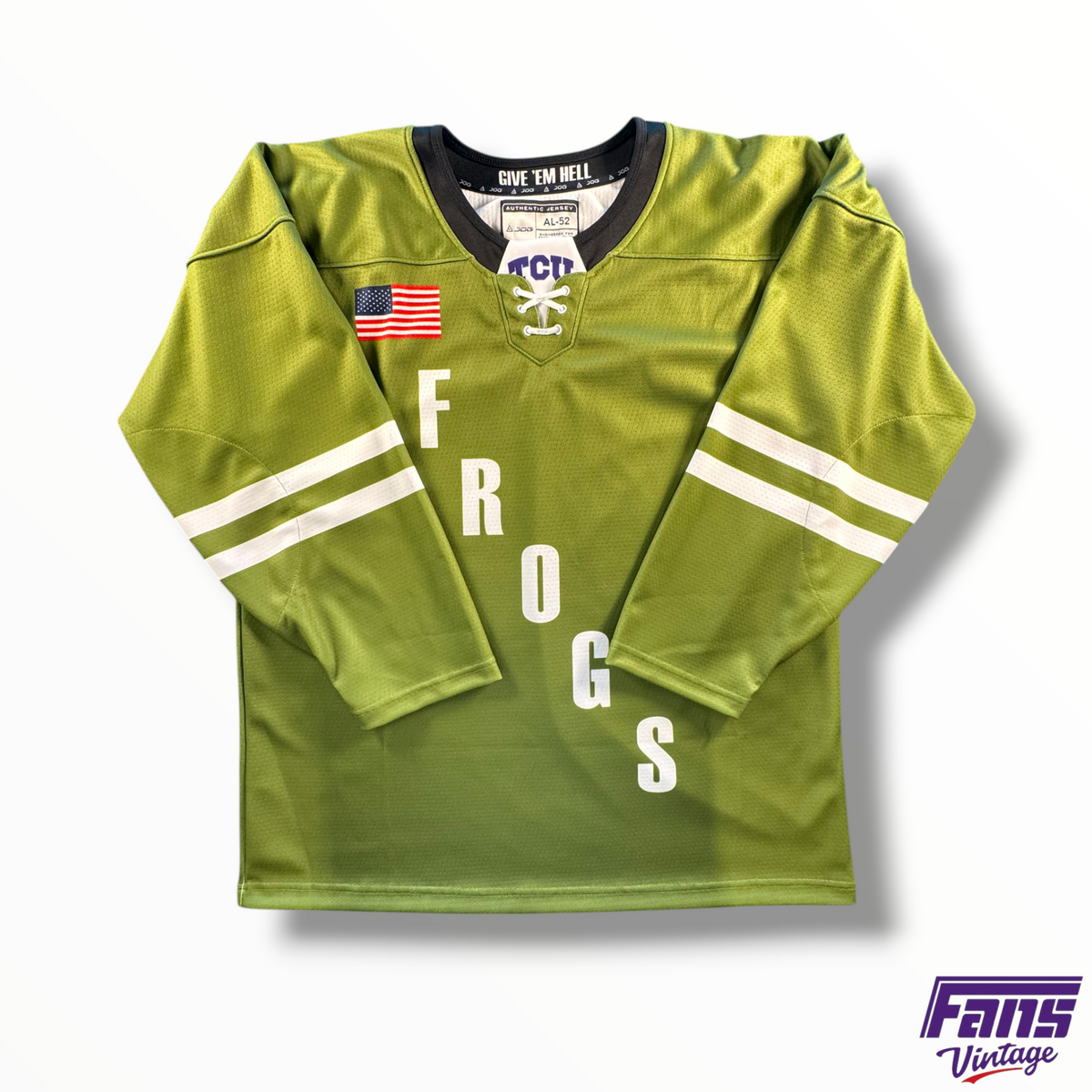Rare TCU Frogs Salute to Service Team Issued Hockey Jersey