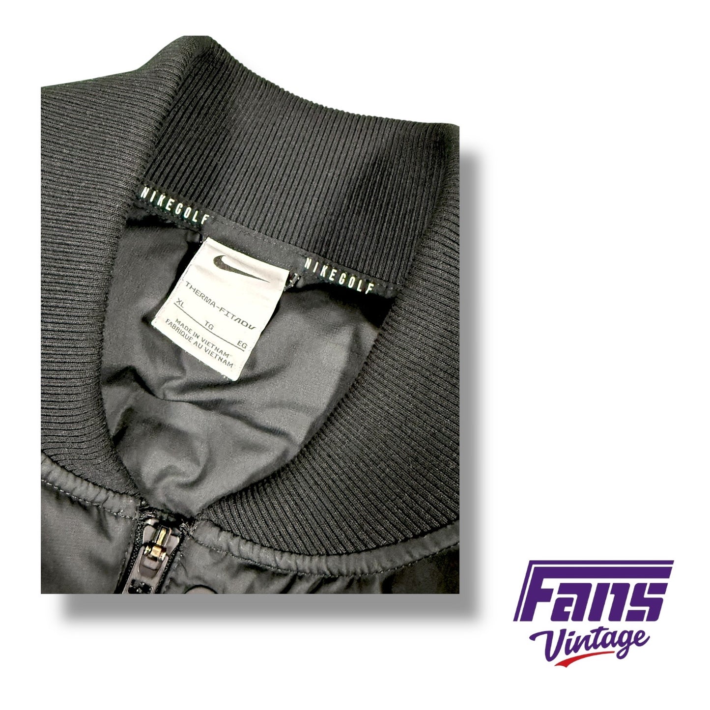 RARE! TCU Football Coach’s Team Issue Nike Thermafit ADV Custom Goose Down Vest by Nike Golf