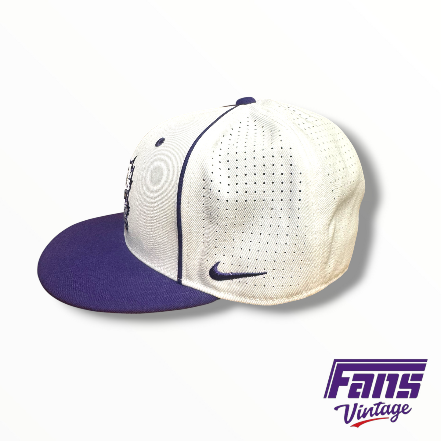 TCU Baseball Team-Issued Nike Block T Letterman Game Fitted Hat