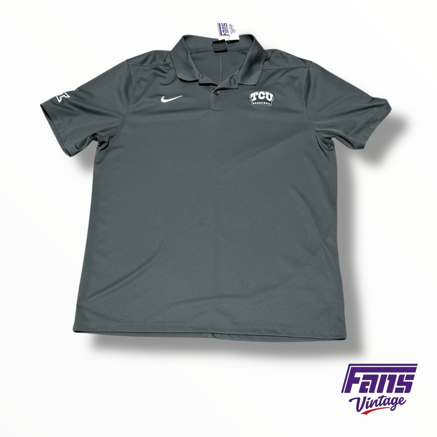TCU Nike Team Issued Men’s Basketball Anthracite Gray Polo