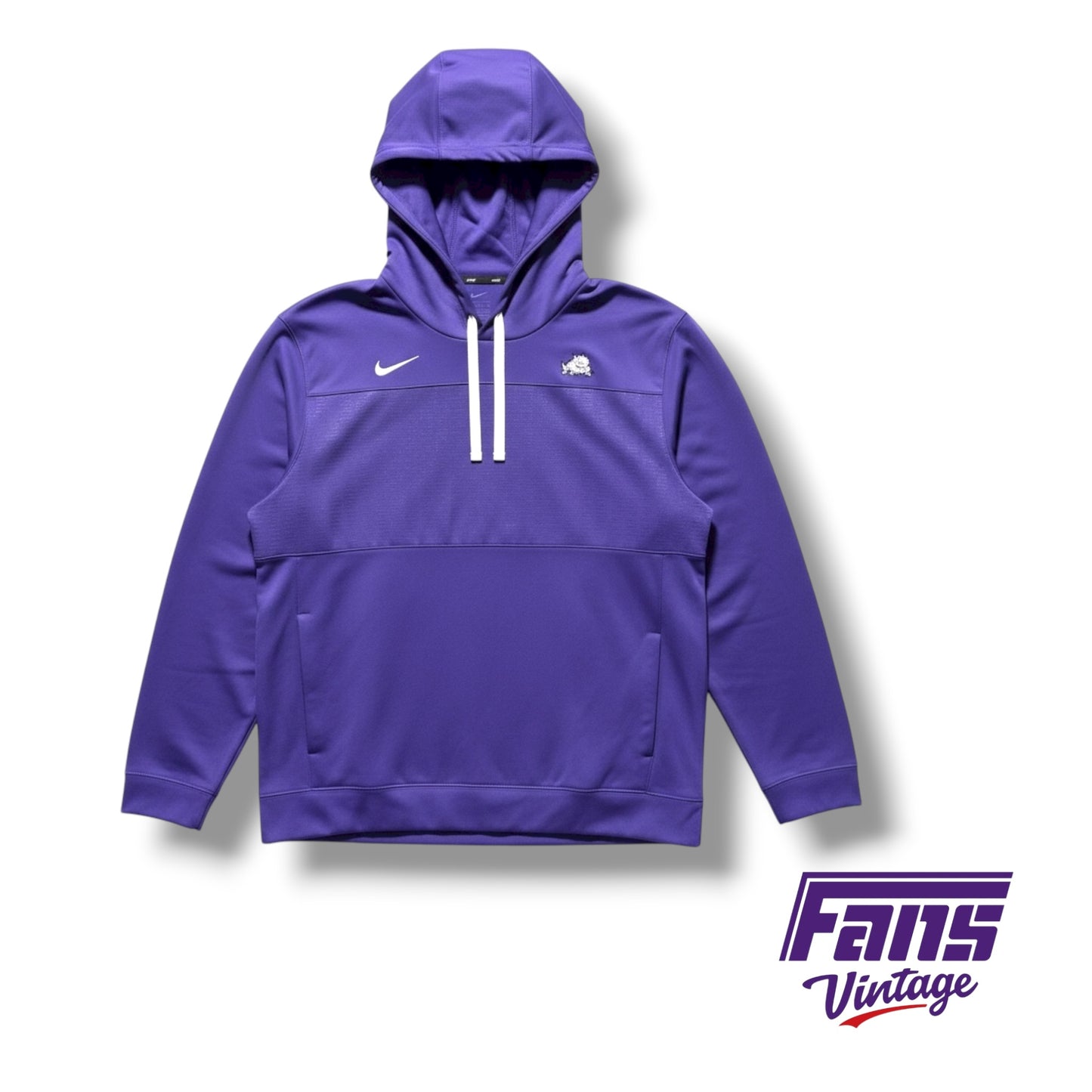 TCU Nike Team Issued Premium Drifit Midweight Hoodie with awesome details