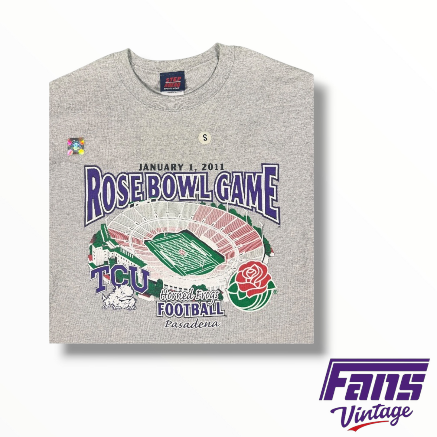 Vintage TCU Rose Bowl Tee with Rare double sided print