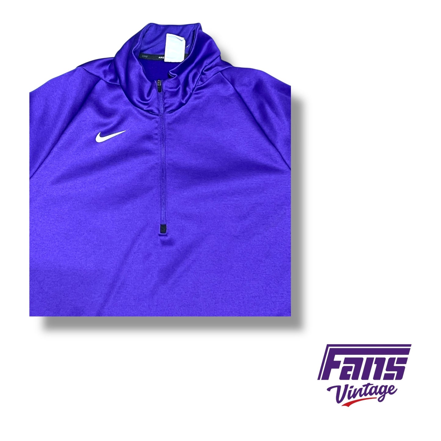 TCU Nike Team‑Issued Coach's Sideline Quarter Zip Pullover