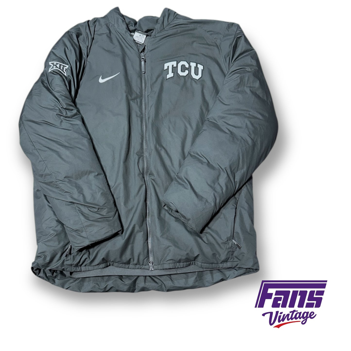 TCU Baseball Team Issued Goose Down Bomber Style Puffer Jacket