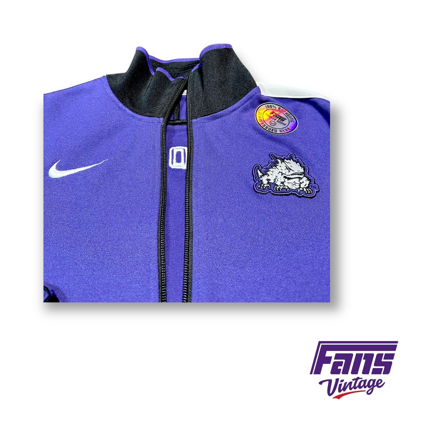 TCU Nike Team Issued Retro Track Style Jacket