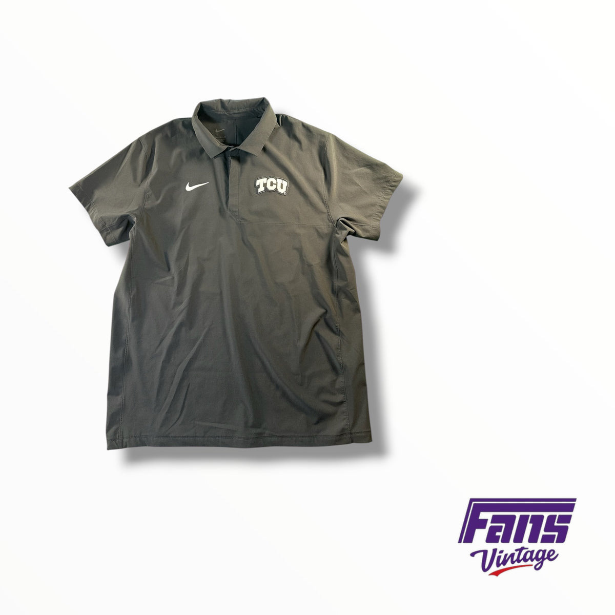 TCU Team Issued Nike Matte Blackout Polo