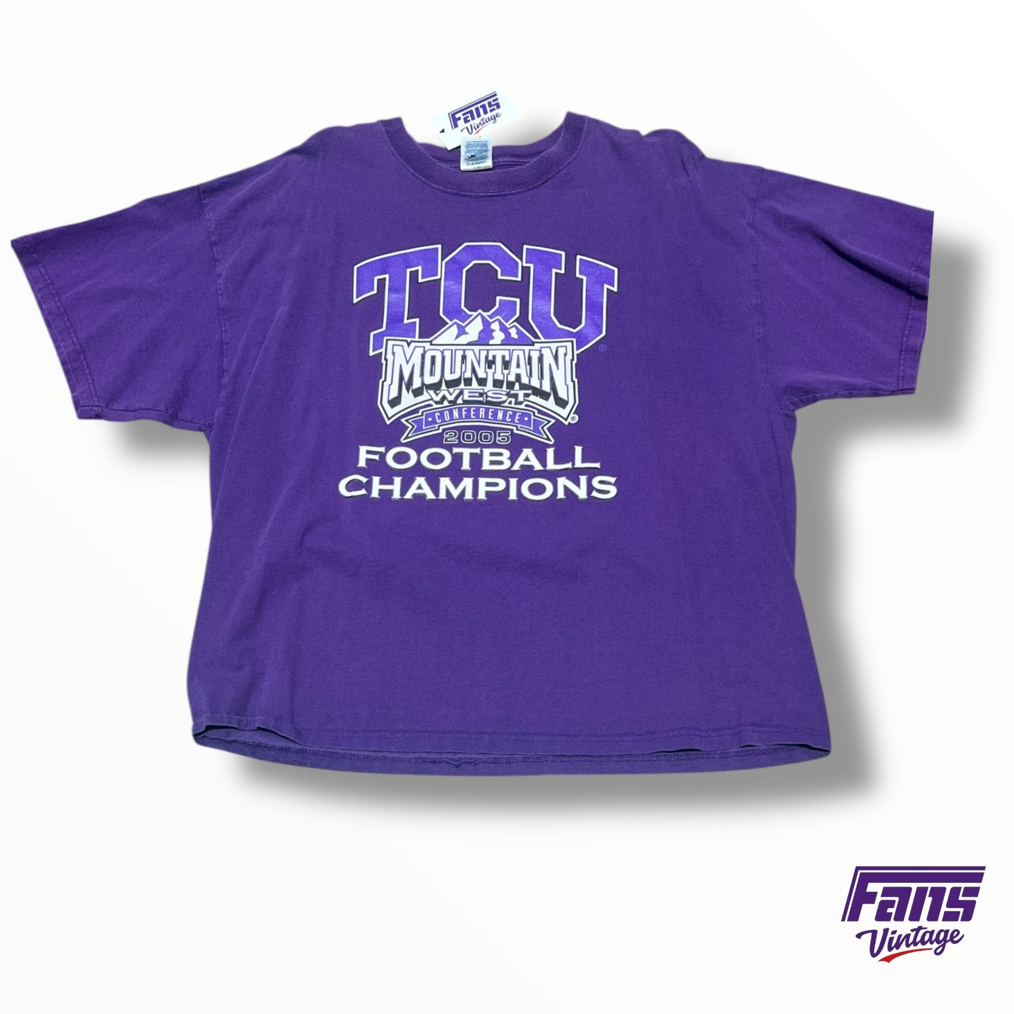 RARE! Vintage 2005 TCU Mountain West Conference Football Championship T-Shirt