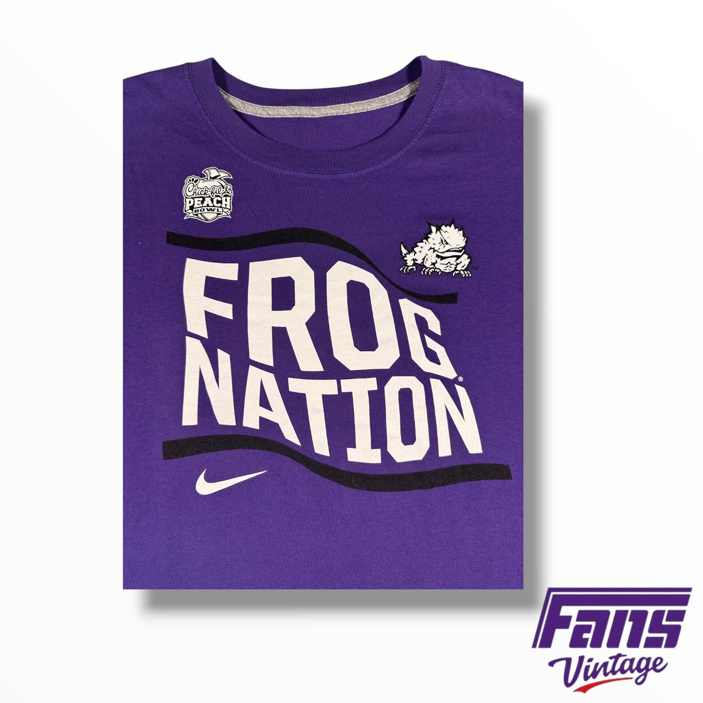 TCU Team Issued Nike Peach Bowl “Frog Nation” Tee