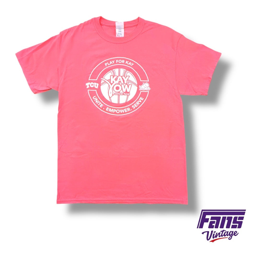 TCU Women’s Basketball “Play for Kay” Breast Cancer Awareness Player warmup team issued shirt