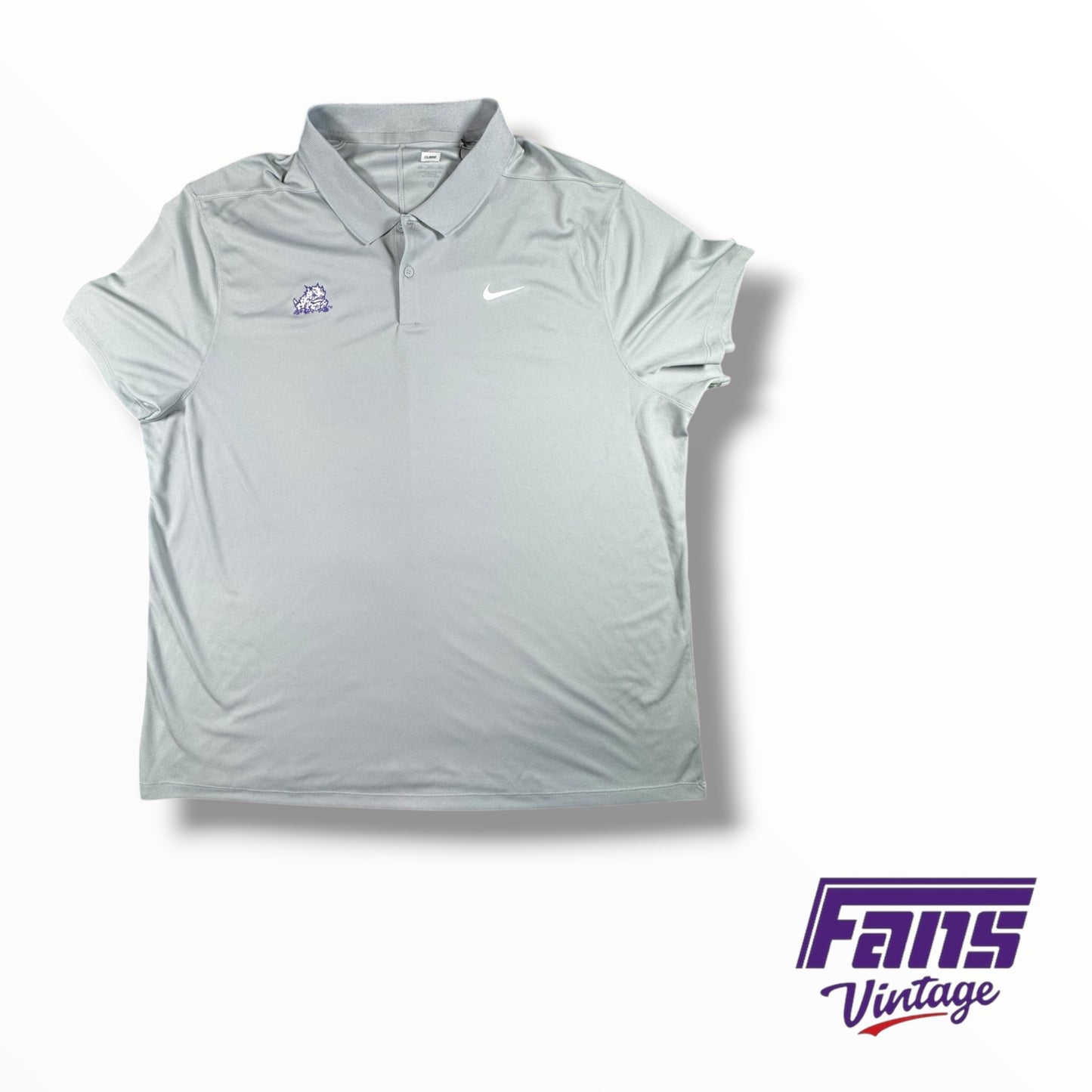 TCU Football Nike Team issued ultra lightweight Travel Polo