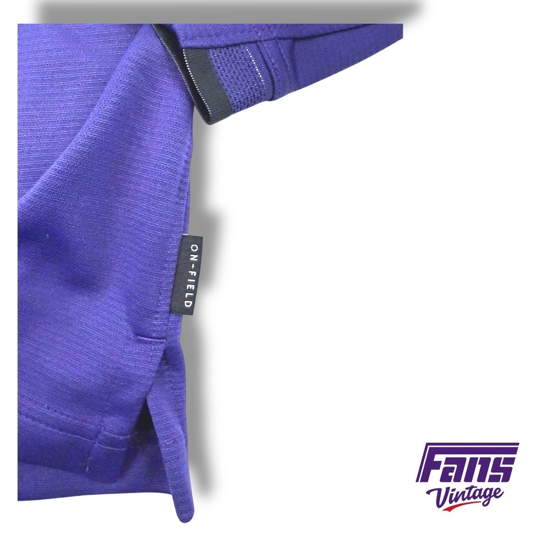 TCU Team Issue Woven Quarterzip Pullover with premium details