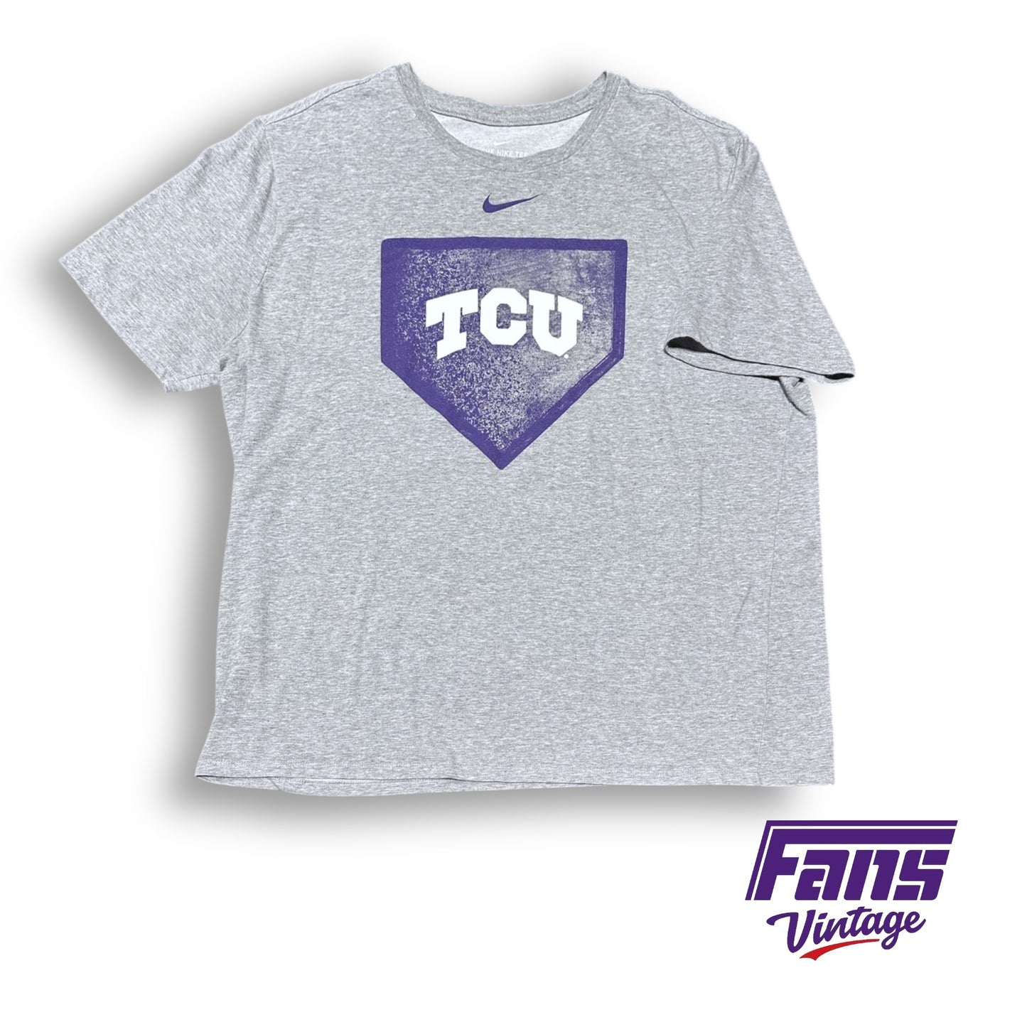 Sick TCU Baseball Player Issue Home Plate Graphic Tee