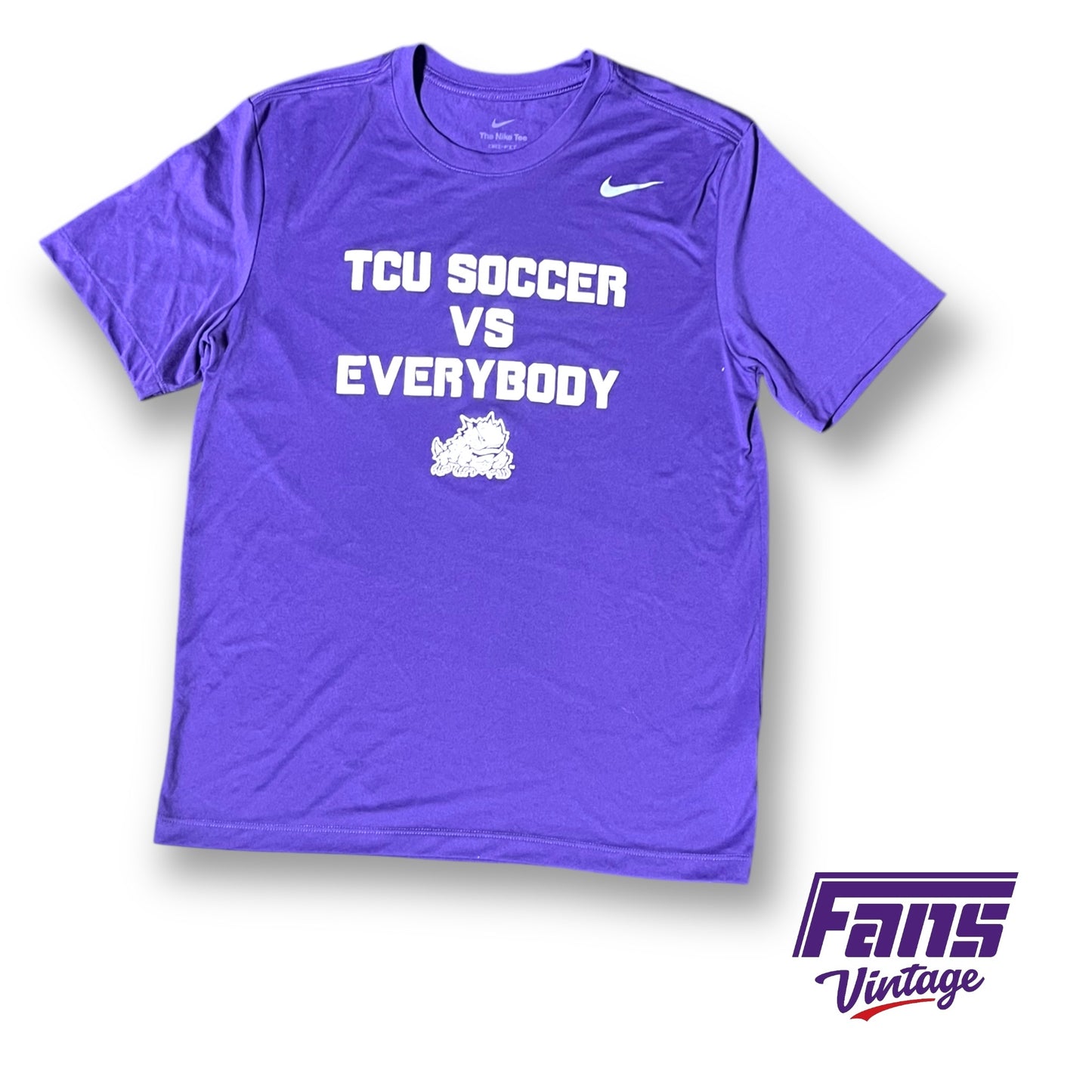 TCU Soccer Player Issue "Soccer vs. Everybody" Nike Tee