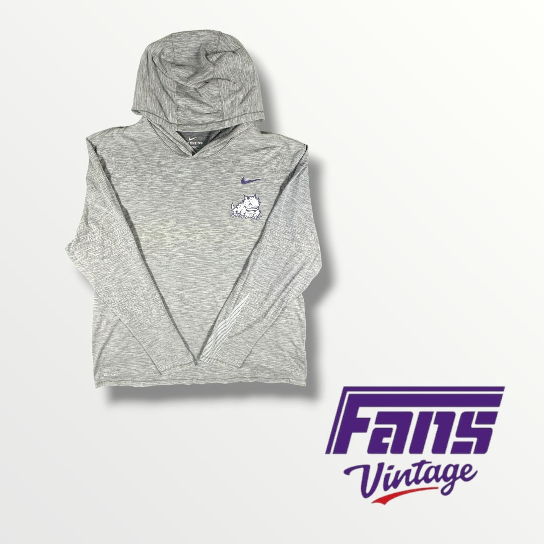 Nike Dri-Fit TCU Hooded Long Sleeve with Sleeve Details