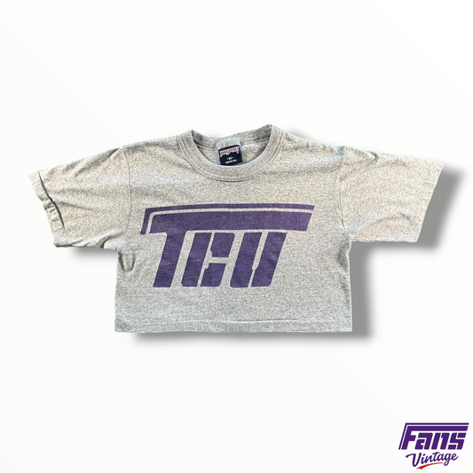 Vintage TCU Flying T Crop Top