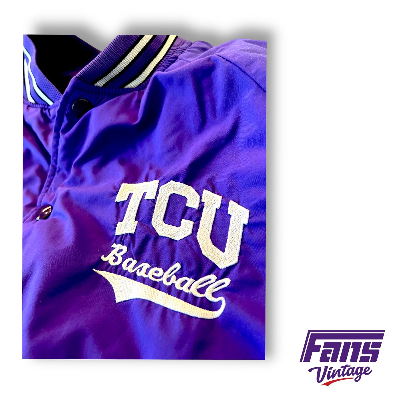 GRAIL! Vintage TCU Baseball Vintage Early 90s Team Issue Bomber Jacket