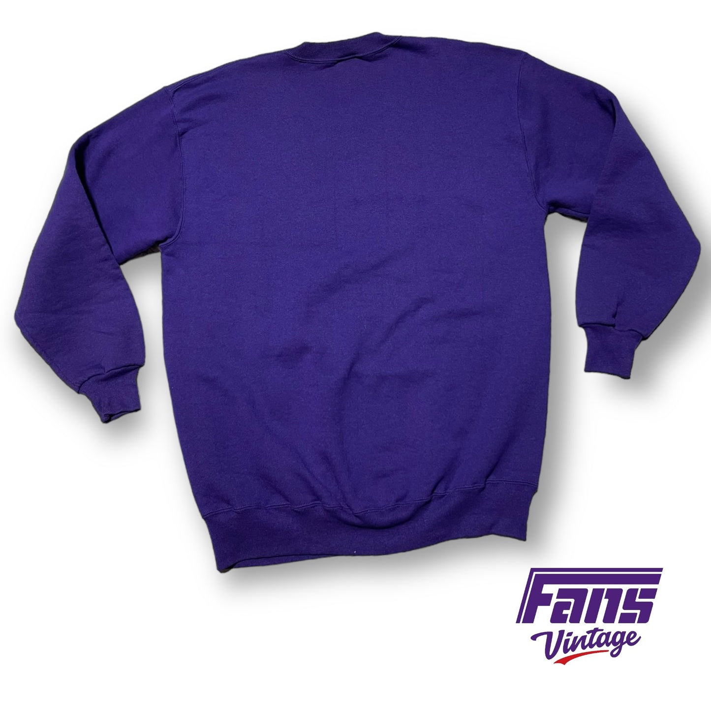 *GRAIL* Vintage TCU Crewneck Sweater with rare velvet appliqué “Flying T” Sweater Frog Logo