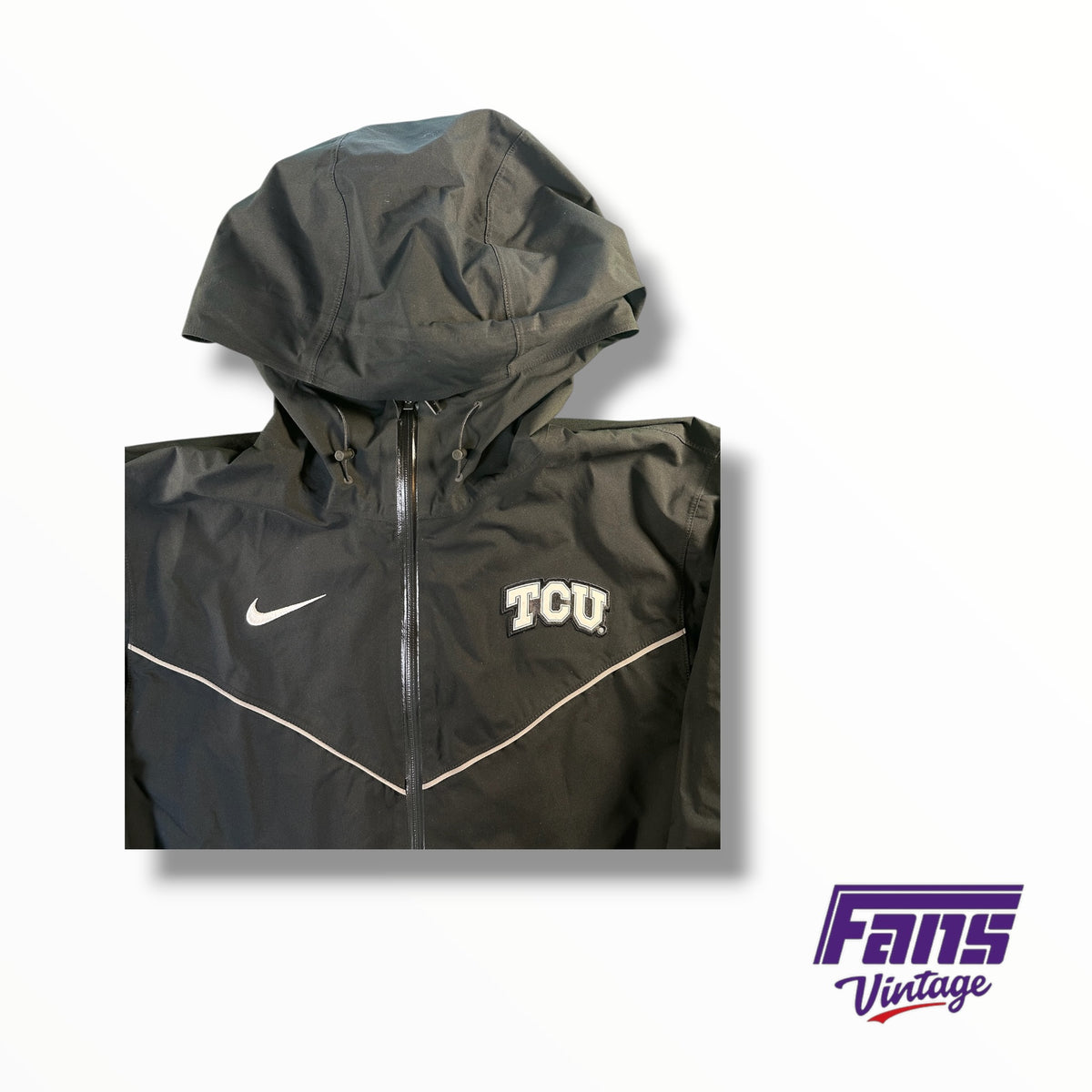 TCU Team Issued Premium Nike Matte Storm-Fit Full Zip Blackout Jacket