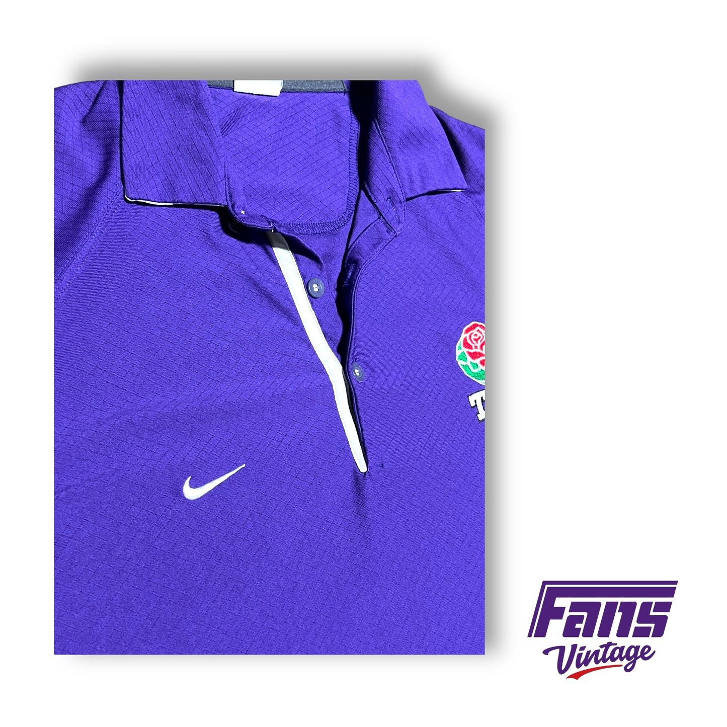 RARE! TCU Football Team Issue Rose Bowl Coach’s Sideline Polo - Like New!