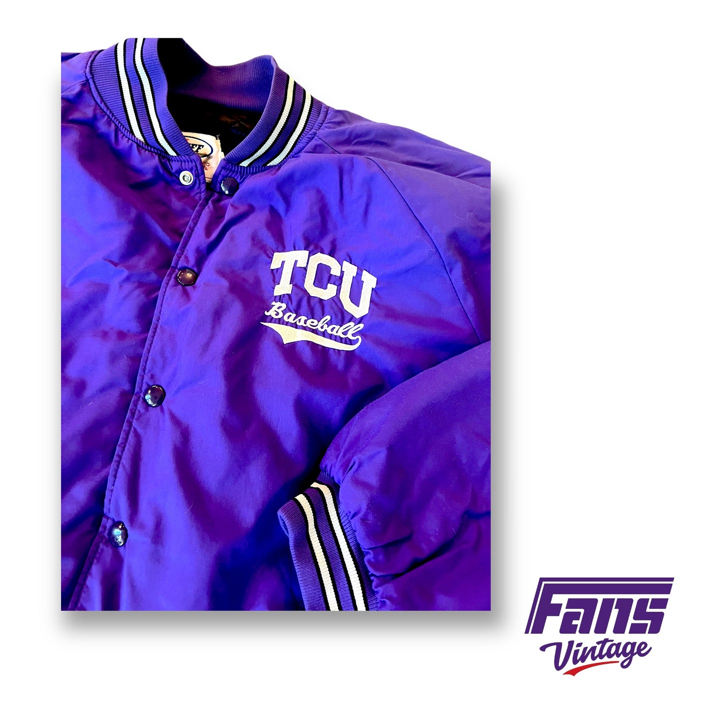 GRAIL! Vintage TCU Baseball Vintage Early 90s Team Issue Bomber Jacket