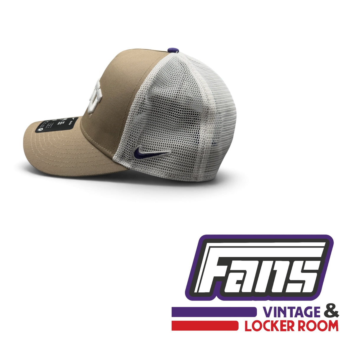 TCU Nike Desert Tan with Puff Embroidery SnapBack Trucker Hat