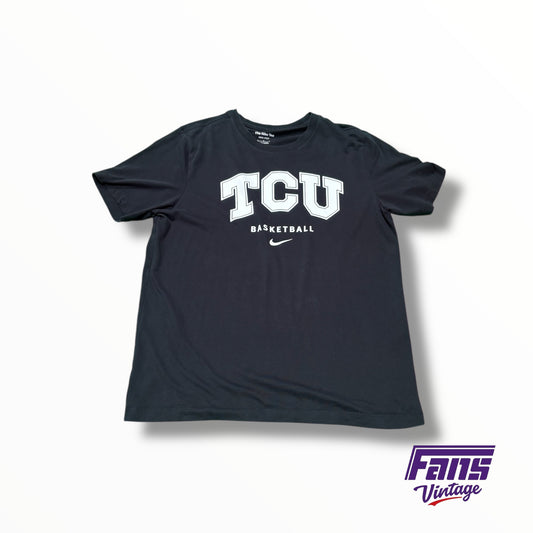 TCU Nike Basketball Team Issue Blackout Colorway T-Shirt ￼