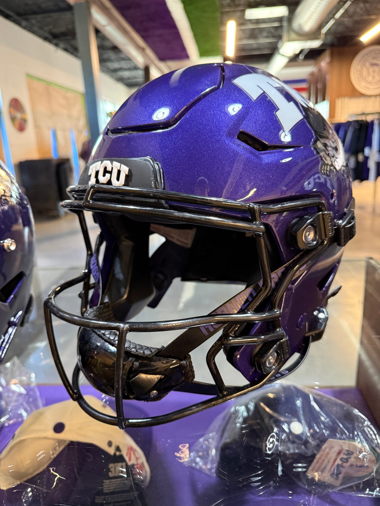 Gloss Purple 2025 TCU Football Fully Authentic Game Worn Helmet