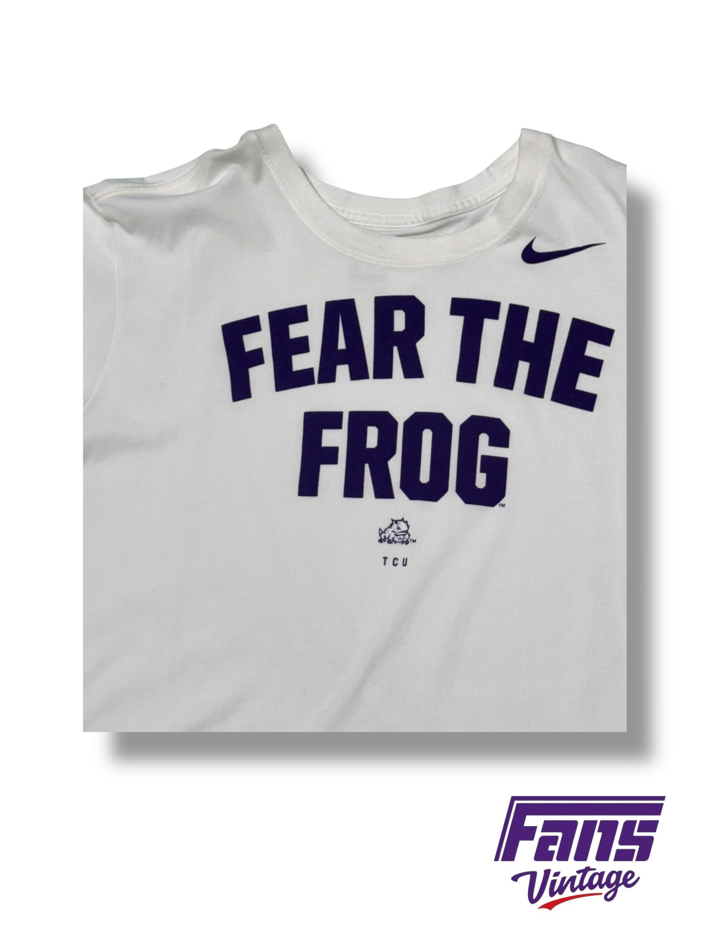 TCU Nike team issued “Fear the Frog” whiteout Drifit tee
