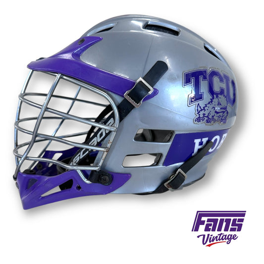 Vintage 2010s Gray TCU Lacrosse Helmet